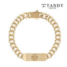 [TANDY] Women's Stainless Steel Emblem Pendant Ring Chain Bracelet TDB504S – Durable, No Discoloration, Lightweight & Comfortable, Perfect for Layering or Solo Wear